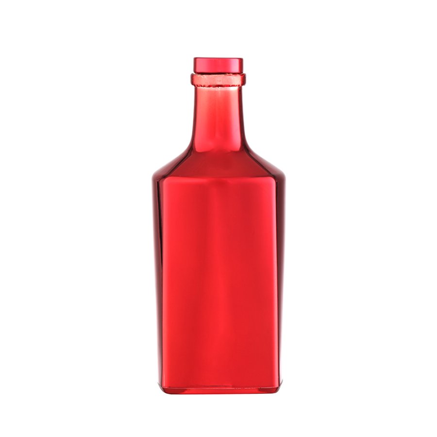 Red Metallic Liquor Glass Bottle (6)