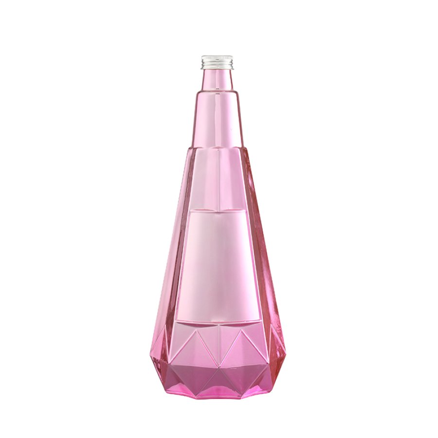 Pink 500ml Whisky Vodka Glass Bottle (3)