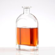 Luxury transparent 70cl flat liquor glass bottle (4)