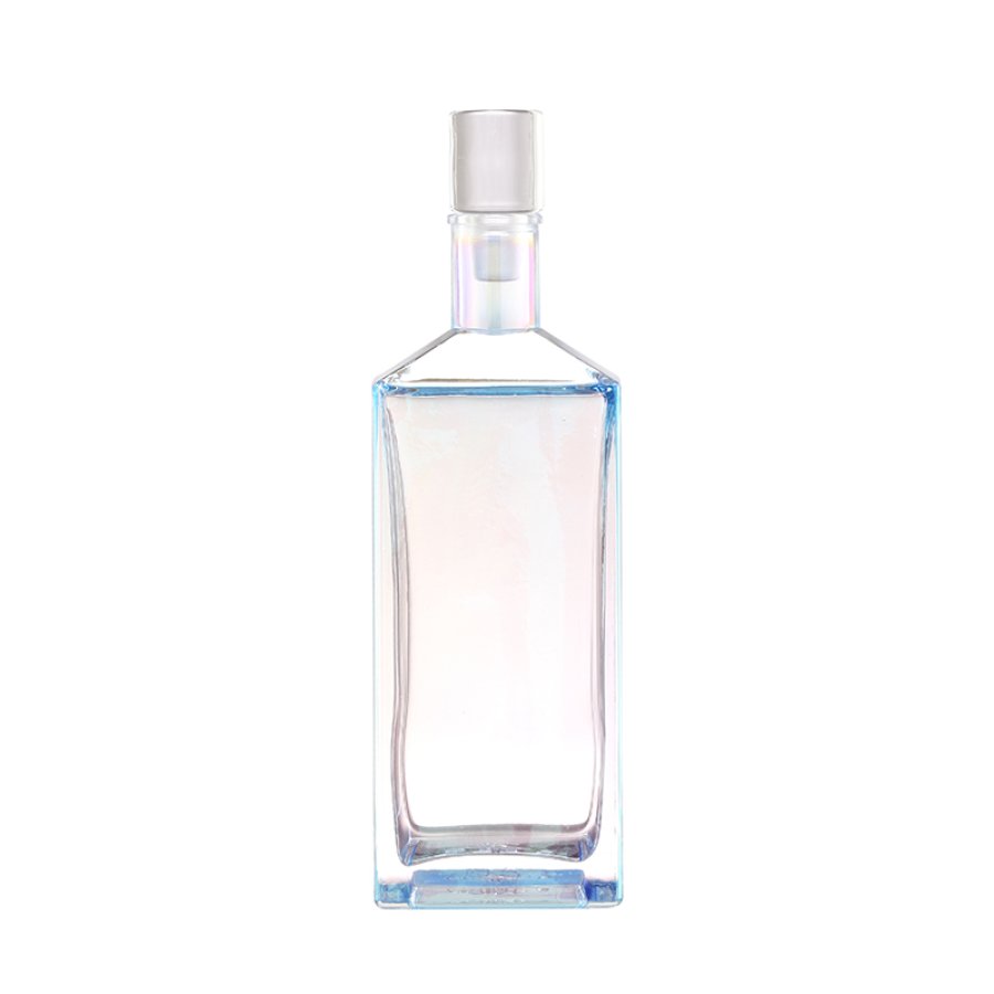 Square Blue Wine Glass Bottle (6)