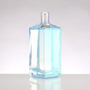 Square Blue Wine Glass Bottle (2)