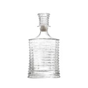 Layered ring texture glass spirit bottle (4)