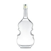 Unique violin shaped 700ml glass whisky bottle (2)