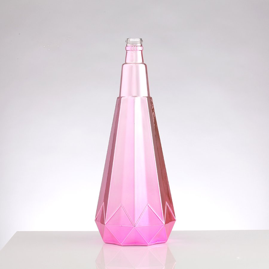 Pink 500ml Whisky Vodka Glass Bottle (5)