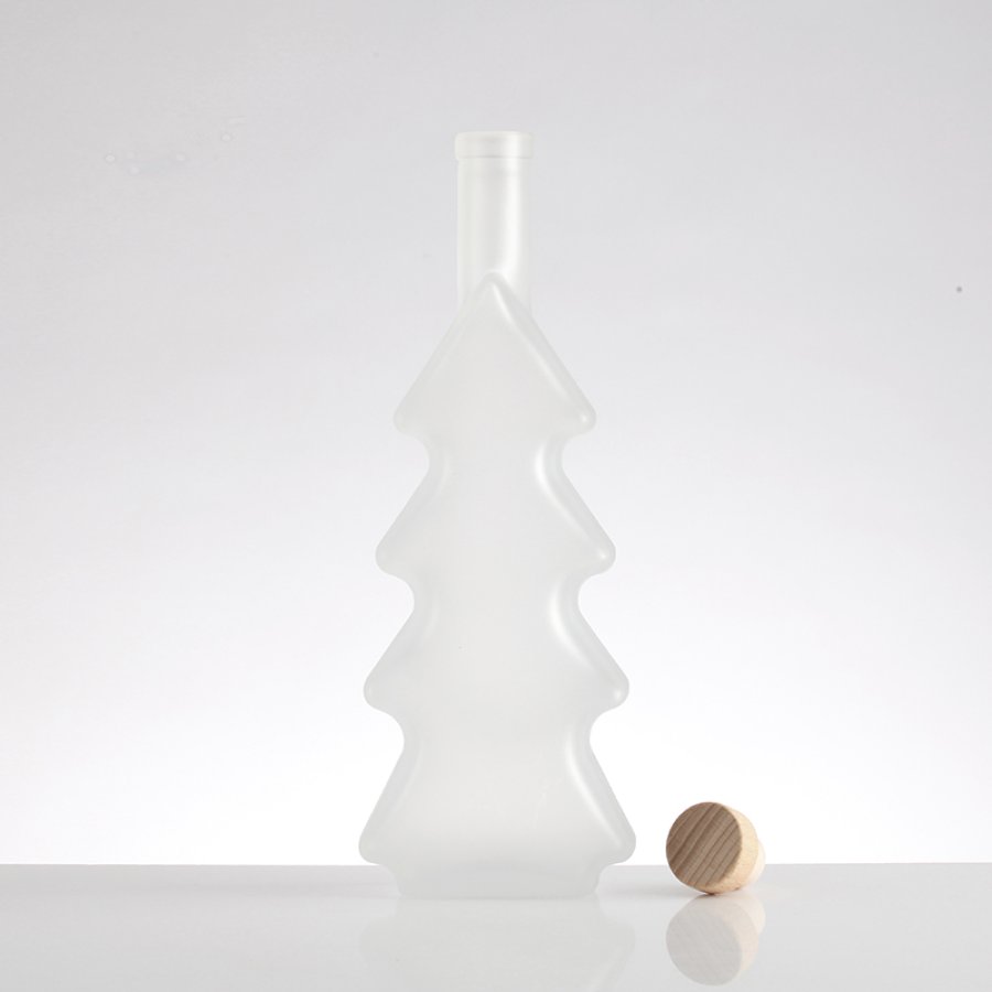  200ml Tree shape Christmas Glass bottle (4)