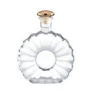 Unique Flat Round Design 500ml Brandy Bottle (2)、Clear Scalloped Design 750ml Spirits Glass Bottle