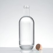 Customized Cylindrical spirit liquor Glass Bottles (3)75cl Round Shoulder Whisky Glass Bottle（2）