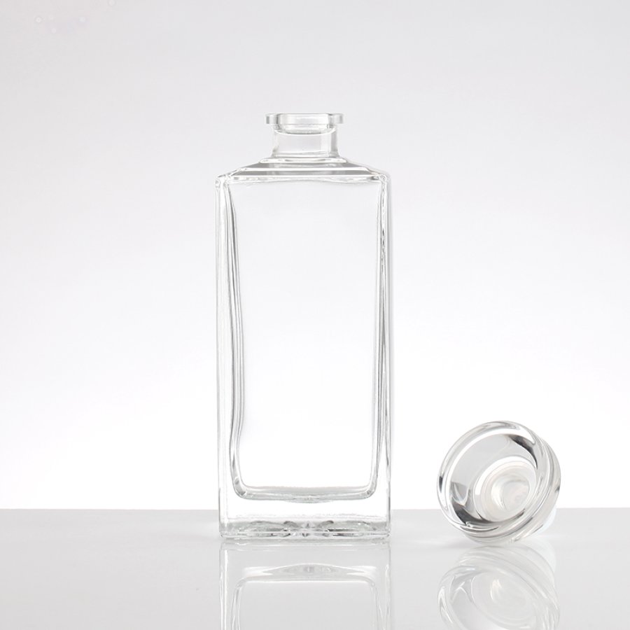 Short neck square liquor glass bottle (3)