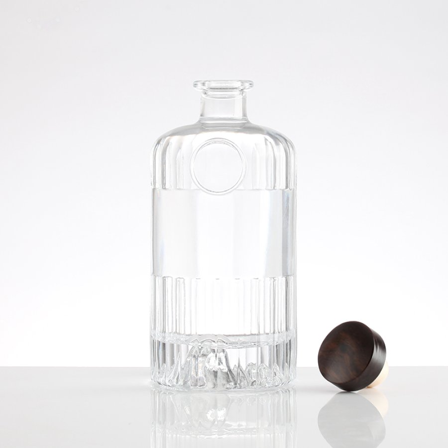 Mountain bottom vertical stripes glass bottle (3)