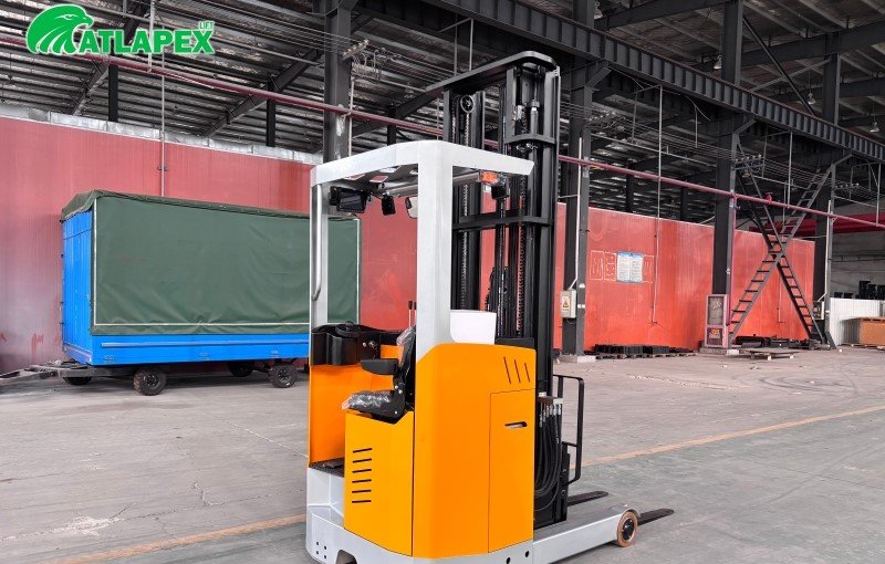 ATLAPEX CQDE-C Seated Electric Reach Truck: Ideal Narrow-Aisle Warehouse Workhorse