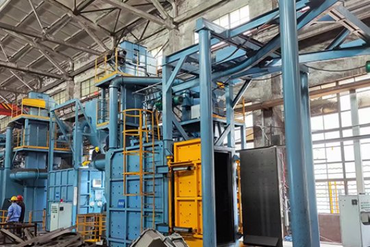 Tumble shot blasting machine 02