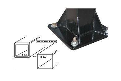 5-Gauge Strong Steel Pole + Solid Base