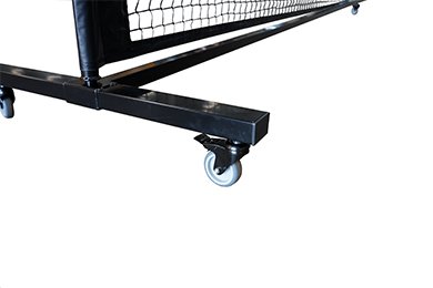 1.5” X 2-3/8” rectangular ends with wheels, steel tube.