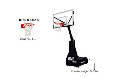This piece of sports equipment has a very special design, in which the base is filled with water or sand for more stability. The higher the volume capacity of the base, the higher the stability of the hoop system