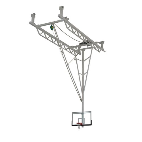 Ceiling Suspended Forward Fold Mount Backstop