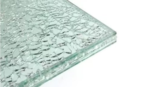 Vidrio laminado de hielo agrietado