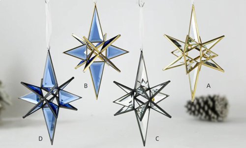 Adornos de cristal de colores