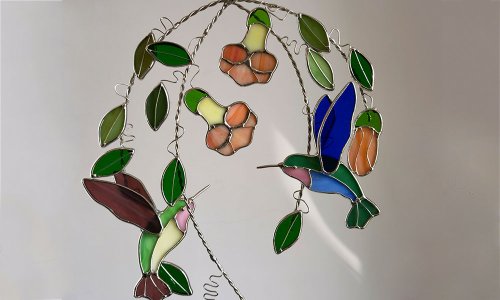 Adornos de cristal de colores