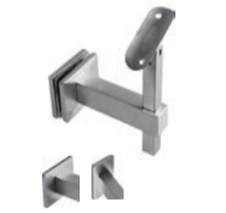 Adjustable handrail glass bracket - Square line