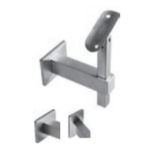 Adjustable handrail wall bracket - Square line