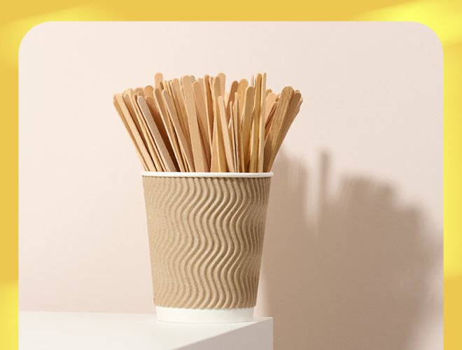 110mm wooden stirrer