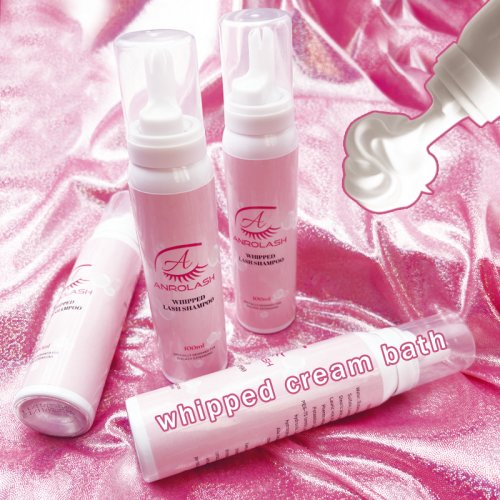 cream whiped shampoo whie