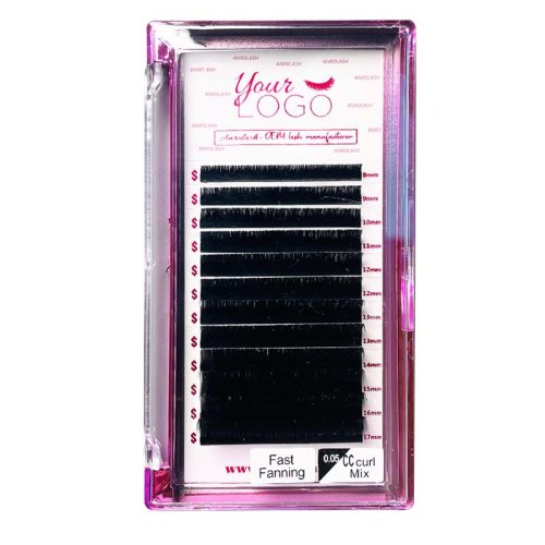 0.05 D fast fanning eyelash extensions
