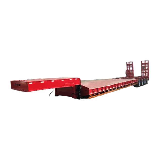 80Tons Lowbed Semi Trailer Red