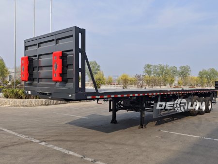 The 3 axles flatbed semi trailer will ship to Saudi Arabia