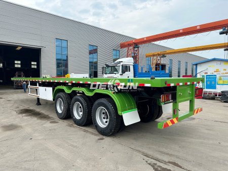 Three-axle Flatbed Semi Trailer Shipped to Ghana Tema Port