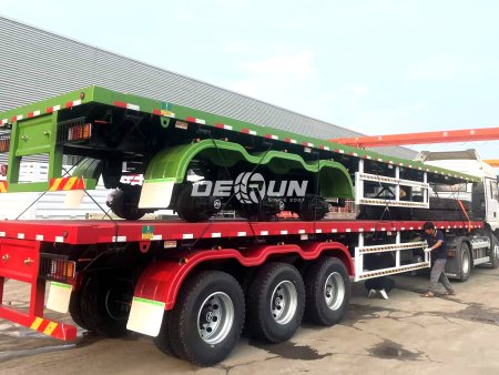 Three Axle Flatbed Semi Trailers will be Shipped to Tanzania