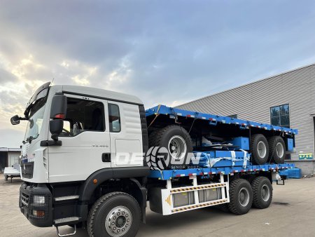 HOWO TX Fence Cargo Truck and 3 Axles Cargo Drawbar Trailer for Ethiopia Departure