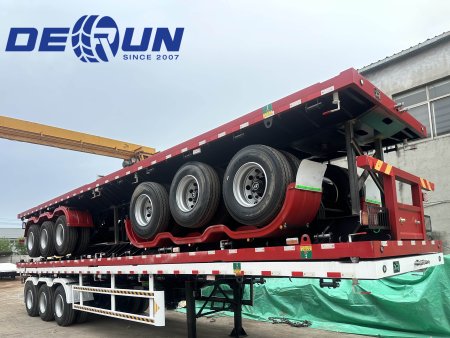 3 Axles Flatbed Semi Trailer will sent to Douala