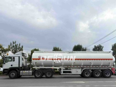 3Axles 45000L 5-Compartments oil tank semi-trailer