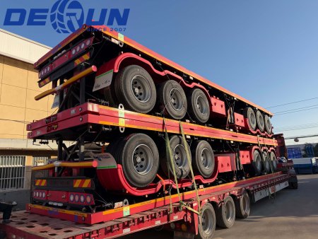 A Batch of 3 Axle Flatbed Semi Trailers were Successfully Shipped to Tanzania