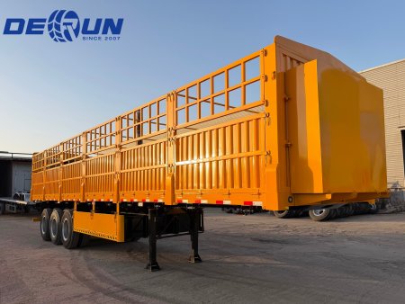 Derun Auto Delivered 3 Three-Axle Fence Cargo Semi Trailers to Nigeria