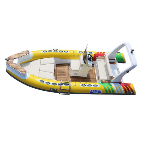 550B Yellow Luxury Rigid Pontoon Jet Boat