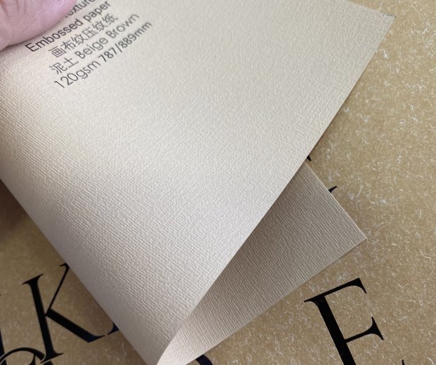 Custom Color Canvas Embossed Cover Stock in Bulk 