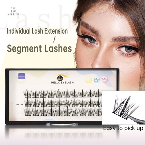 Cluster Lashes C D Curl Private Label Custom Individual Eyelash Cluster Wispy DIY Lash Cluster Extension