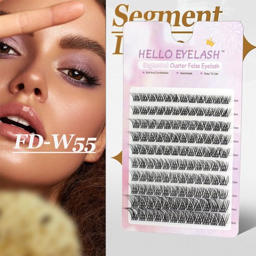 Wholesale Customized Segmented Eyelashes Cluster Mixed Sizes 8-16mm Diy Lash Extensions Private Label Cluster Lash