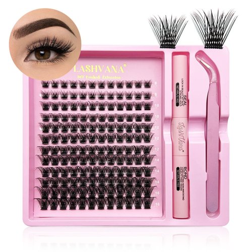 Wholesale cluster lashes mink fur Individual Eyelashes Private Label DIY segment lashes Cluster kit Eye lashes Clusters vendor
