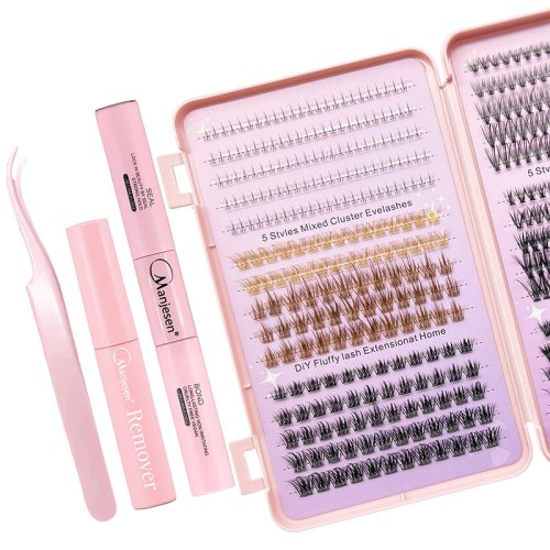Wholesale Customizable Diy Cluster Lashes Superfine Band D curl Pre-cut Segment Extension Kit Eyelashes 3d Fluffy Lash Clusters