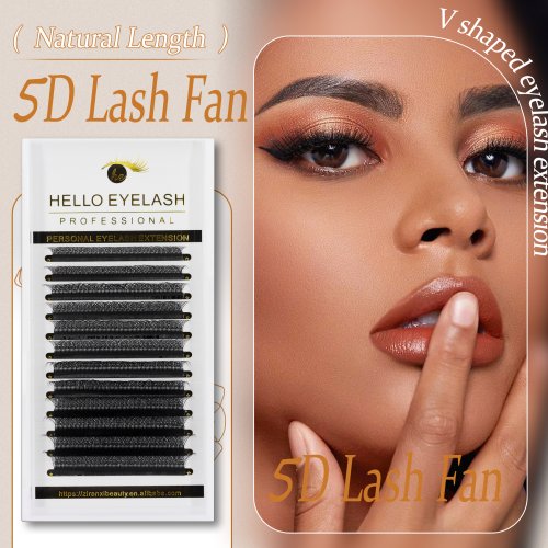 5D Lash Fan - V-Shaped Natural Length Eyelash Extensions