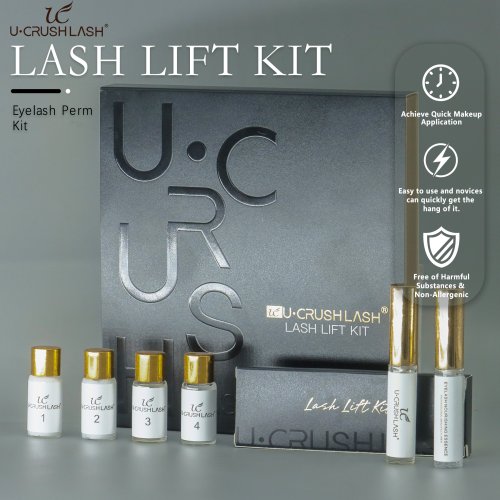U-CRUSH LASH Premium Lash Lift System | Salon-Quality Eyelash Perm & Cleansing Bundle