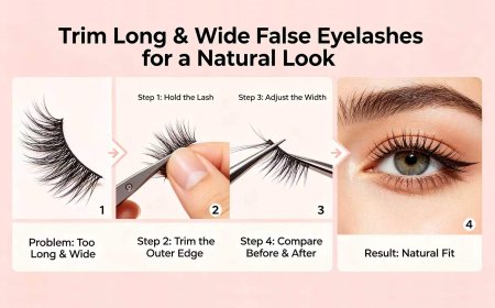 How to Trim Long & Wide False Lashes for a Natural Look