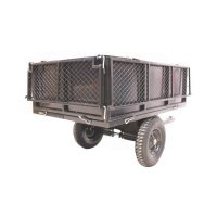 Utility Lawn Tractor ATV/UTV Metal Dump Cart Garden Trailer With Guard Bar