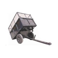 Utility Lawn Tractor ATV/UTV Metal Dump Cart Garden Trailer With Guard Bar