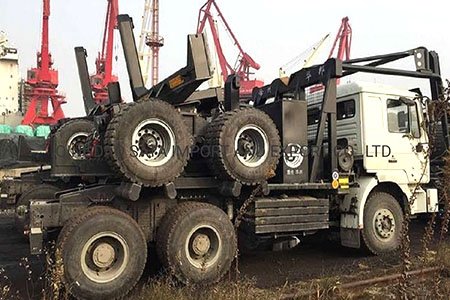 Shacman Cummins Engine Log Transportation Log Trailer Truck 