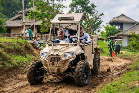 Off-road 2-seater UTV With Cargo Box For Farm Use (4)
