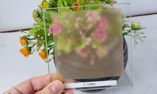 Factory direct Printed Anti-Glare Half Transparent Customize Different Transparency Solar PV Glass